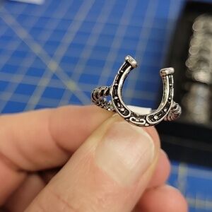 Shoe Horse Silver Tone Ring Size 8.5